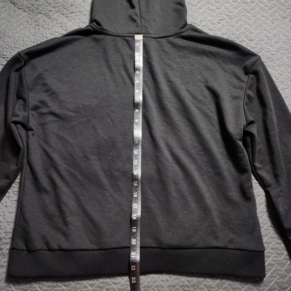 bebe Sport Logo Print Long Sleeve Hooded Pullover Sweatshirt w/ Thumb Holes SzXL - Picture 14 of 14